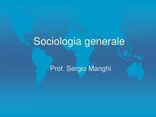 sociologia generale