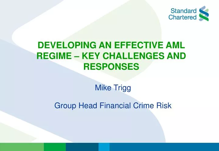 developing an effective aml regime key challenges and responses