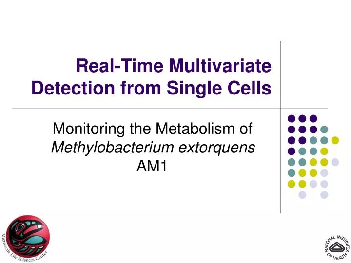 real time multivariate detection from single cells