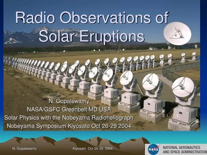 radio observations of solar eruptions