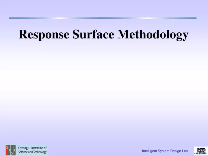 response surface methodology