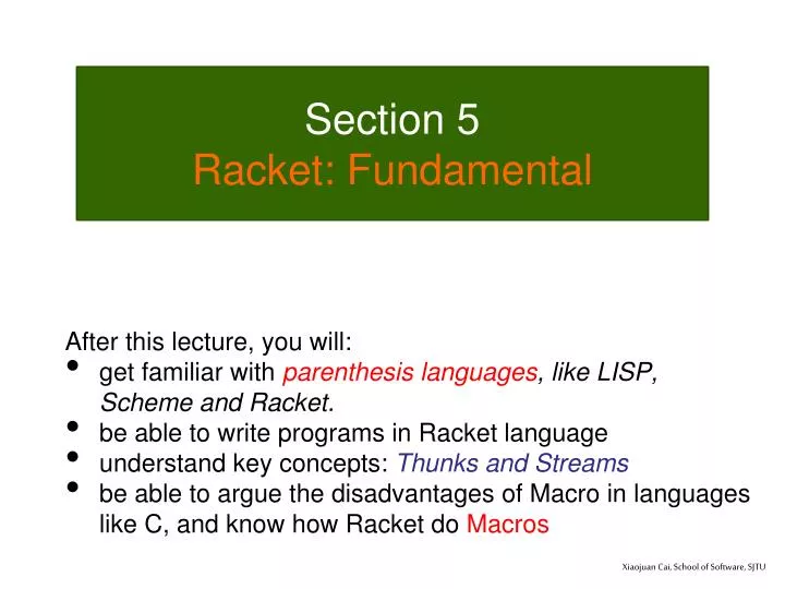 section 5 racket fundamental