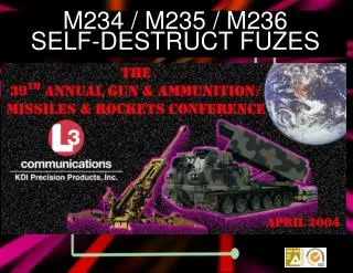 M234 / M235 / M236 SELF-DESTRUCT FUZES