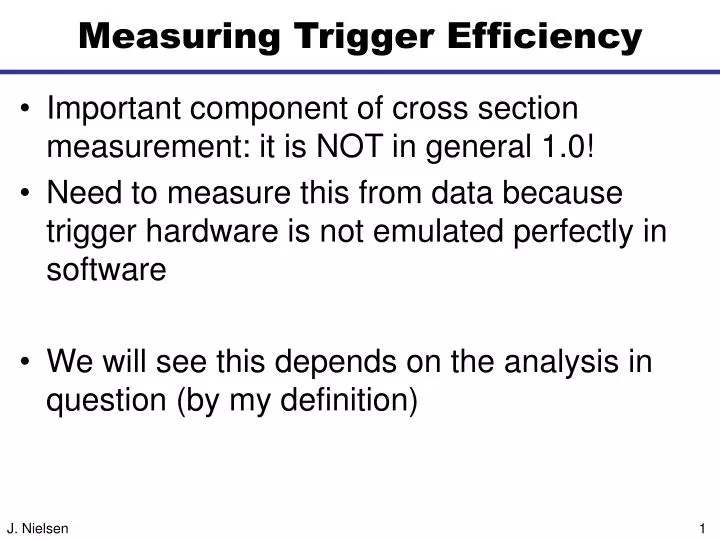 measuring trigger efficiency