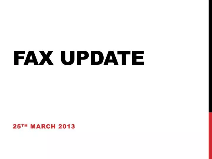 fax update