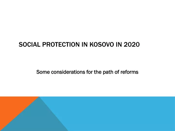 social protection in kosovo in 2020
