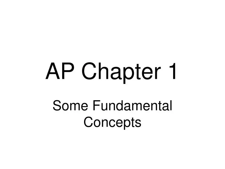 ap chapter 1