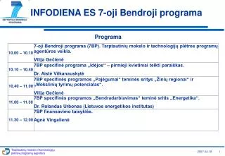 infodiena es 7 oji bendroji programa