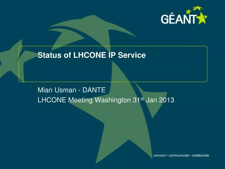 status of lhcone ip service