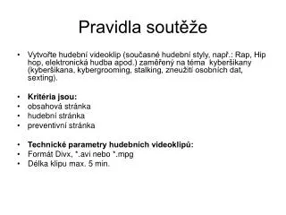 pravidla sout e