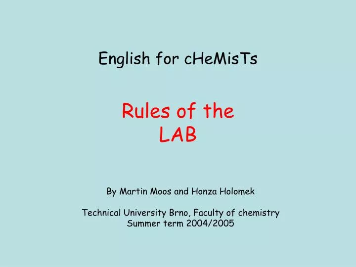 english for chemists