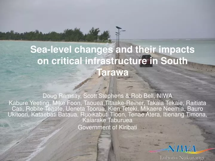 sea level changes and their impacts on critical infrastructure in south tarawa