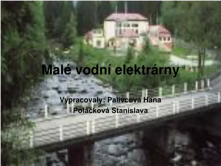 mal vodn elektr rny