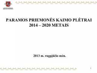 paramos priemon s kaimo pl trai 2014 2020 metais