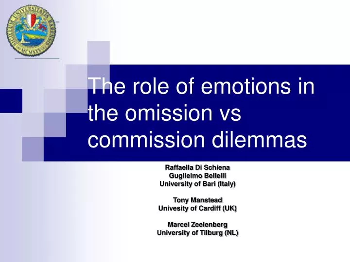 the role of emotions in the omission vs commission dilemmas