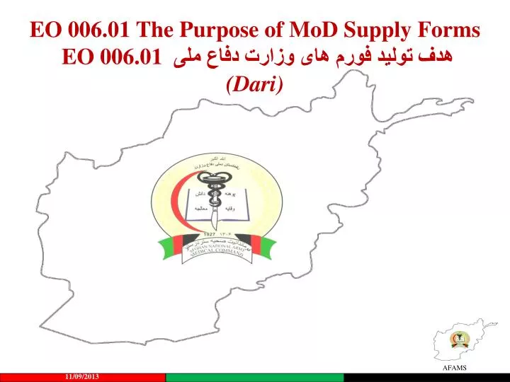 eo 006 01 the purpose of mod supply forms eo 006 01 dari