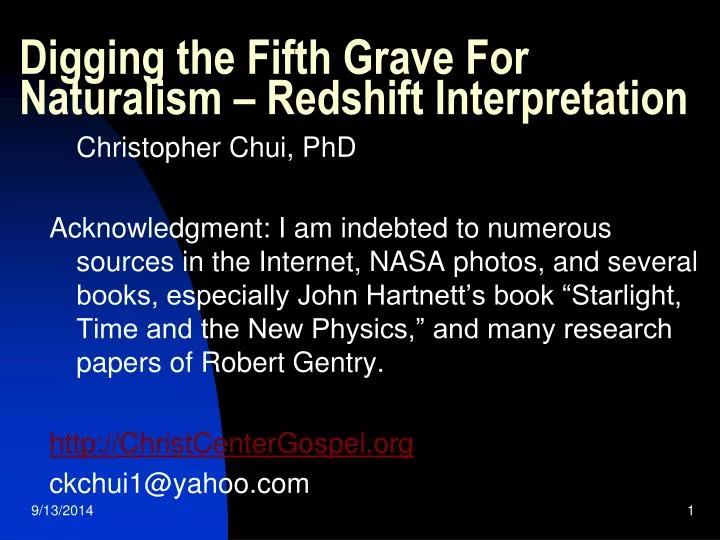 digging the fifth grave for naturalism redshift interpretation