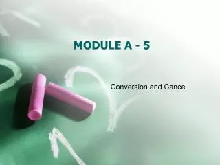 MODULE A - 5