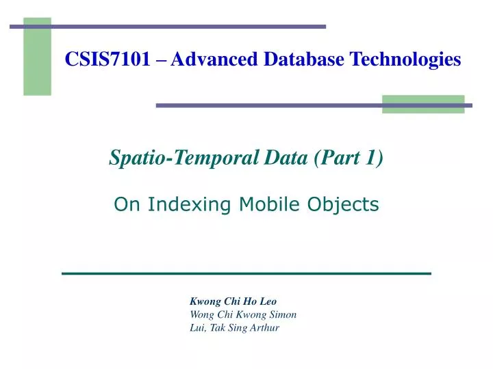 csis7101 advanced database technologies