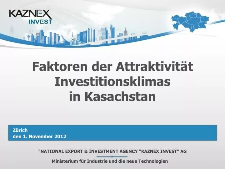 faktoren der attraktivit t investitionsklimas in kasachstan