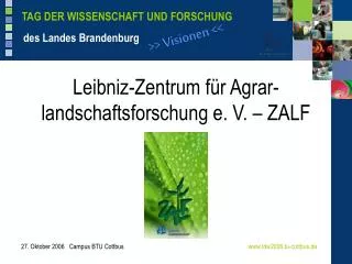 leibniz zentrum f r agrar landschaftsforschung e v zalf