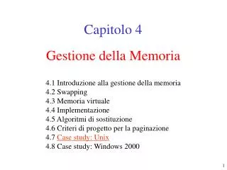 gestione della memoria