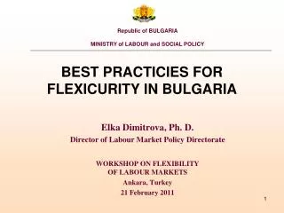 BEST PRACTICIES FOR FLEXICURITY IN BULGARIA