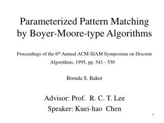 Parameterized Pattern Matching by Boyer-Moore-type Algorithms
