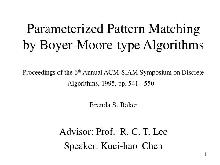 parameterized pattern matching by boyer moore type algorithms