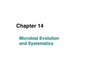 Microbial Evolution and Systematics