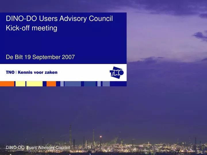 dino do users advisory council kick off meeting