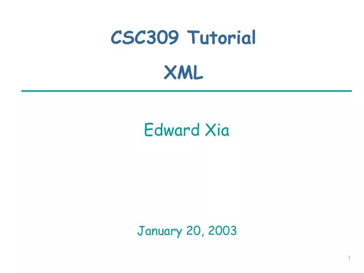 csc309 tutorial xml
