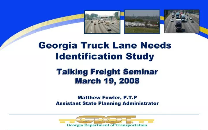 georgia truck lane needs identification study
