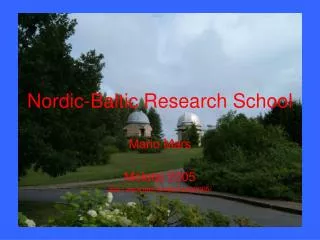 Nordic-Baltic Research School