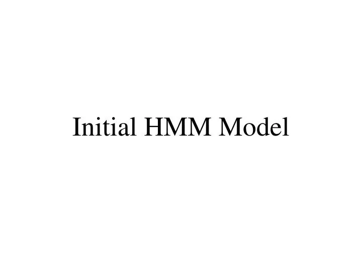 initial hmm model