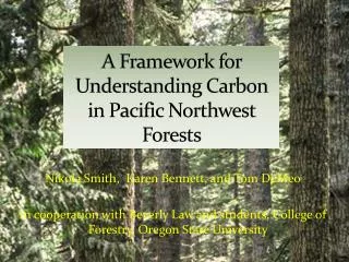 A Framework for Understanding Carbon in Pacific Northwest Forests