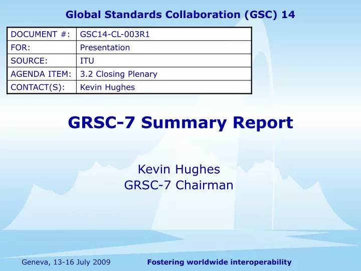 grsc 7 summary report