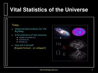Vital Statistics of the Universe