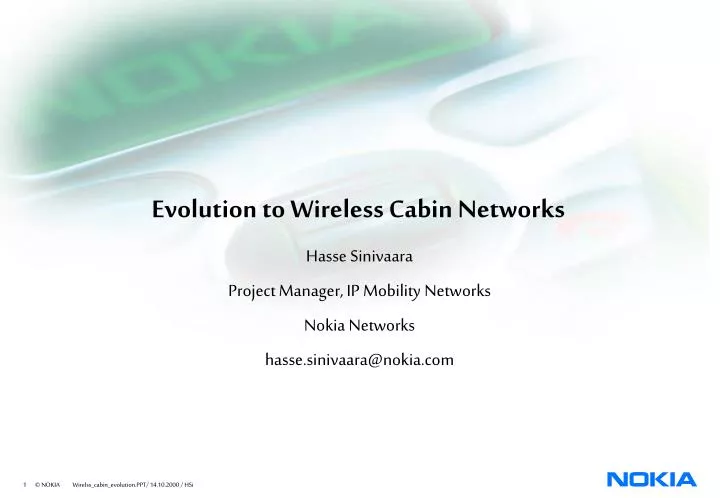 evolution to wireless cabin networks