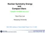 Nuclear Symmetry Energy and Compact Stars - slide 1