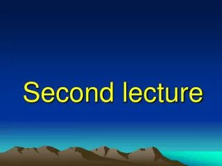 Second lecture