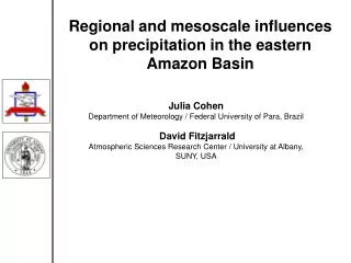 Regional and mesoscale influences on precipitation in the eastern Amazon Basin