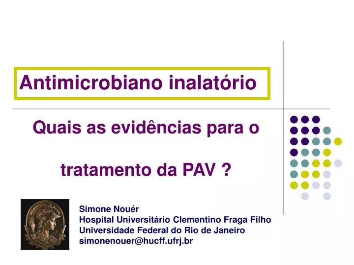 quais as evid ncias para o tratamento da pav