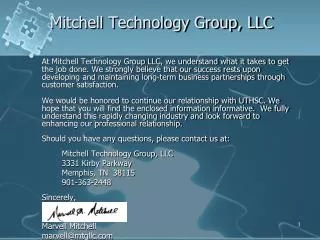 Mitchell Technology Group, LLC