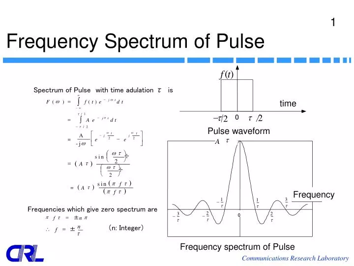frequency spectrum of pulse