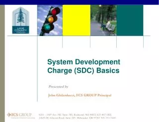 System Development Charge (SDC) Basics