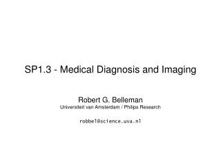 SP1.3 - Medical Diagnosis and Imaging