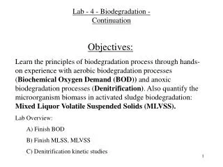 Lab - 4 - Biodegradation - Continuation