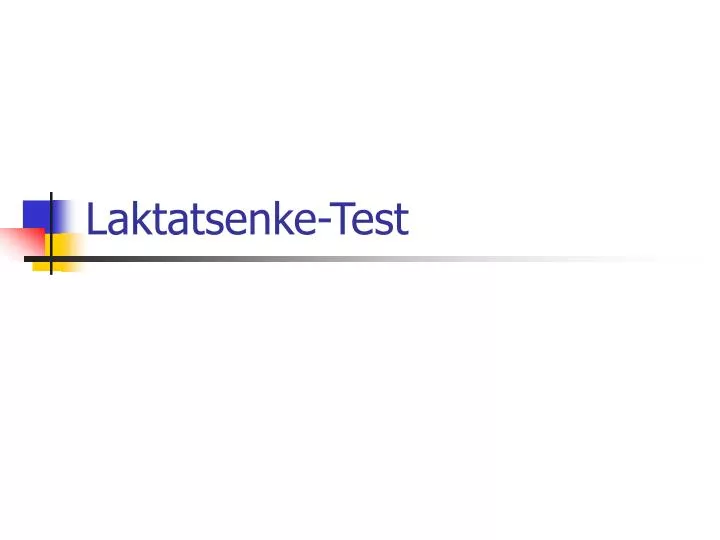 laktatsenke test