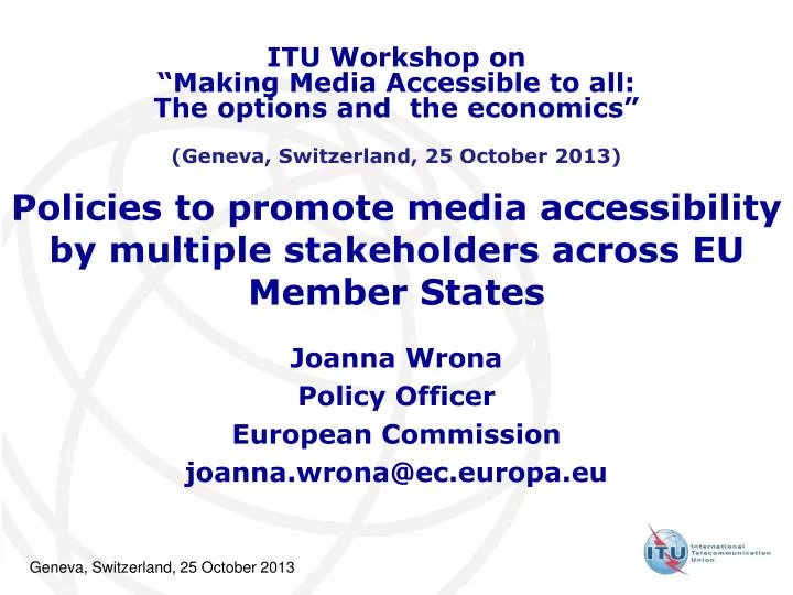policies to promote media accessibility by multiple stakeholders across eu member states